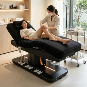 <span class=keywords><strong>Lit</strong></span> de massage <span class=keywords><strong>électrique</strong></span> haut de gamme avec design incurvé, éclairage LED, chauffage et modes de contrôle doubles pour salon de beauté et spa facial - Product Image 4