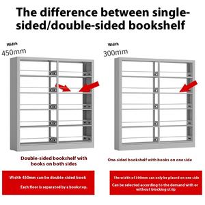ชั้นวางของแบบโมเดิร์นสำหรับบ้าน โรงเรียน ห้องสมุด ห้องเก็บเอกสาร และห้องอ่านหนังสือ ชั้นวางหนังสือเหล็ก โครงสร้างโลหะและไม้ - Product Image 3