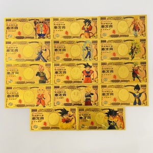 Billet de banque commémoratif en plastique doré à l'or fin, série classique d'anime japonais Sun Wukong, personnage de dessin animé, <span class=keywords><strong>Dragon</strong></span> Ball - Product Image 4