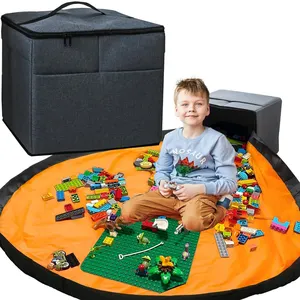 क्यूब शेल्फ के लिए बच्चों का खिलौना बॉक्स प्ले मैट स्टोरेज ऑर्गनाइज़र स्टोरेज बैग खिलौना स्टोरेज बास्केट