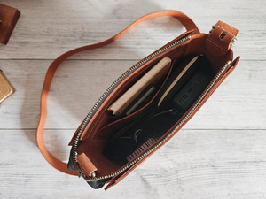 Personalized <b>Leather</b> Crossbody <b>Bag</b> for Women <b>Small</b> Handmade Purse Cute Brown Shoulder Handbag Gift for Her - Product Image 6