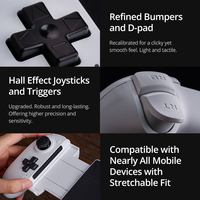Controlador de juegos móvil 8Bitdo Ultimate para Android con disparadores de efecto Hall y accesorios de juego de joysticks