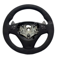 Volant de direction style LCI entièrement recouvert d'Alcantara et chauffant pour BMW Série E, adaptable aux modèles E92 M3 X5 E70 E71 X1 E84 E91 E72 E93 M5 328i E90