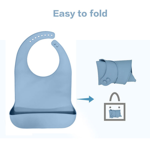 Feeding <b>Bib</b> for Elderly Women Men, Unisex Waterproof <b>Bib</b> with Large Pocket, Dignity <b>Bibs</b> for Seniors, Machine Washable - Product Image 1