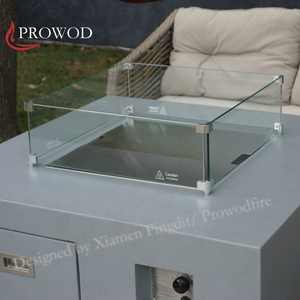 Garde-vent <span class=keywords><strong>en</strong></span> <span class=keywords><strong>verre</strong></span> trempé pour <span class=keywords><strong>table</strong></span> <span class=keywords><strong>de</strong></span> foyer extérieur <span class=keywords><strong>Protection</strong></span> contre les flammes Garde-vent rond <span class=keywords><strong>en</strong></span> <span class=keywords><strong>verre</strong></span> <span class=keywords><strong>en</strong></span> aluminium - Product Image 5