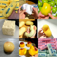 Jouet anti-stress créatif en forme de savon cacahuète, moelleux et croquant, jouet à presser en forme de bloc, rempli de beurre croquant et moelleux