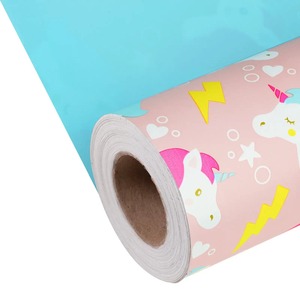 Custom Pink Unicorn <b>Pattern</b> Double-Sided Coated Craft <b>Paper</b> Roll Eco-Friendly Digital Printing 100GSM - Product Image 2