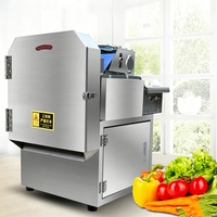 Elektrische motor automatische model 20 commerciële fruit- en groentesnijmachine voedselhakselaar voor komkommer- en aardappelverwerking