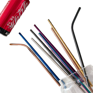 Tùy Chỉnh Vàng Thép Không Gỉ Ống Hút Thân Thiện Với Môi Cấp Thực Phẩm Kim Loại Uống Rơm Với Tùy Chỉnh Túi Drinkware Phụ Kiện - Product Image 5