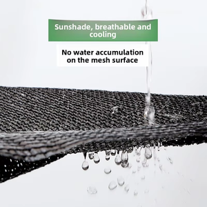 קפה חום בד hdpe גוון שמש נטו מוכה מרפסת גזבו חופת מלבן מלבן גדר מסך פרטיות מרפסת ארוג - Product Image 3