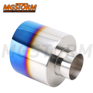 Embout d'échappement universel pour voiture, silencieux modifié, entrée 63mm, <span class=keywords><strong>sortie</strong></span> inclinée 127mm, longueur totale 150mm - Product Image 4