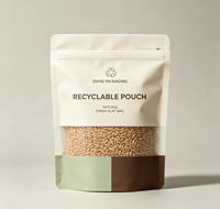 Sachet Doypack refermable personnalisé avec fenêtre transparente de qualité alimentaire pour l'emballage de fruits secs, noix, snacks et bonbons