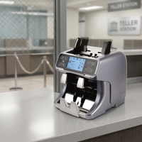 Compteur de billets personnalisé NUMEN SH-228C avec détecteur de billets contrefaits, 1000 pièces/min, capacité de la trémie 500/200 pièces, multi-détecteur