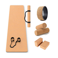 6mm Schweißabsorbierende Umweltfreundliche TPE-Textur Bedruckbare Logo-Naturkork-Yogamatte