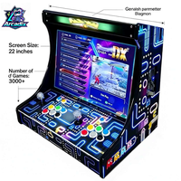 Machine de jeu d'arcade de combat à monnayeur pour 2 joueurs, style rétro classique, écran 22 pouces, vente en gros