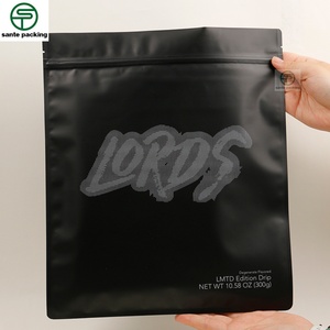 Customized Large-sized Logo, Simple and Fashionable Black <b>Packaging</b> <b>Bag</b>, Trendy Brand Sweatshirt sealed Zipper Bone <b>Bag</b> - Product Image 5