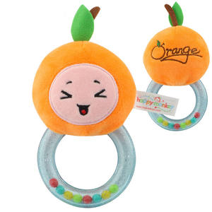 Venta al por mayor Plush Bell Molar Ring Toy para bebés 0-1 años Puzzle Fruit Delantal para 5-7 años - Product Image 3