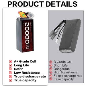 Pin Lipo 10C 51.8V 14S 20000mAh cho máy bay không người lái, mật độ năng lượng cao và an toàn, siêu mỏng, dạng rắn - Product Image 6