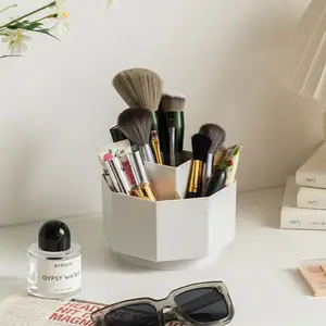 Multifunctional Makeup Organizer 360 Degree Rotating Desktop Organizer Durable Makeup Brush Box