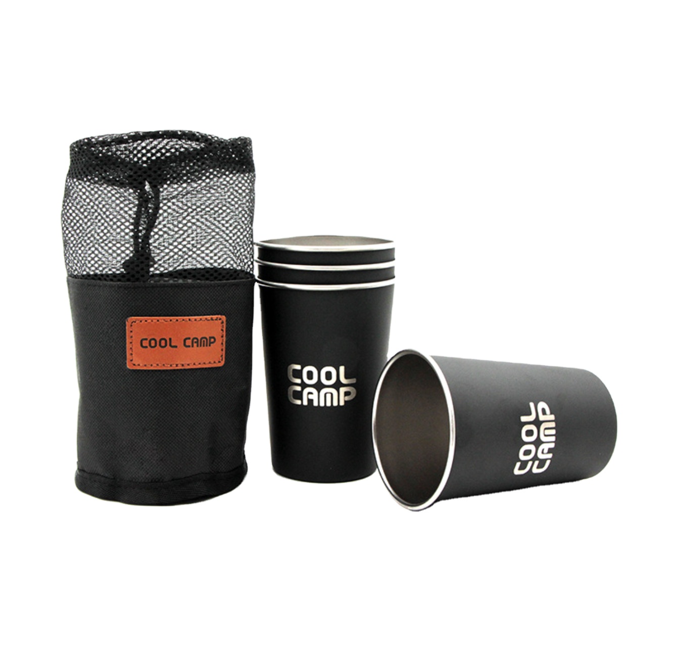 4 шт./лот 350 мл Открытый Кемпинг посуда дорожные чашки набор для пикника принадлежности для вина из нержавеющей стали стакан для пива виски кружки