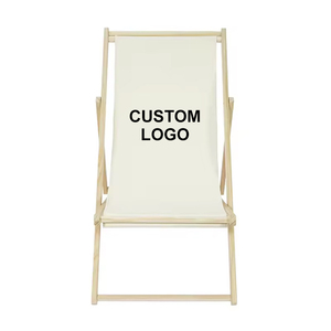 Haute qualité personnalisé été Camping en plein air Portable chaise légère chaise pliante réglable chaise de plage en bois massif - Product Image 1