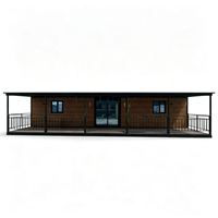 Maison pliante extensible à double aile, maison modulaire entièrement meublée avec salle de bain et cuisine