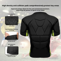 Chemises de paintball rembourrées pour hommes, 37 protections, chemise de compression protectrice pour la poitrine, pour paintball, airsoft, haut de sécurité léger