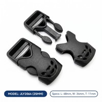 Boucles en plastique de qualité supérieure pour sangles, 25 mm, ceinture tactique avec boucles à dégagement rapide latérales