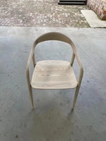 Chaise de restaurant créative en bois massif chaise de salle à manger de jardin boutique de thé au lait chaise de salle à manger d'extérieur moderne en bois de frêne