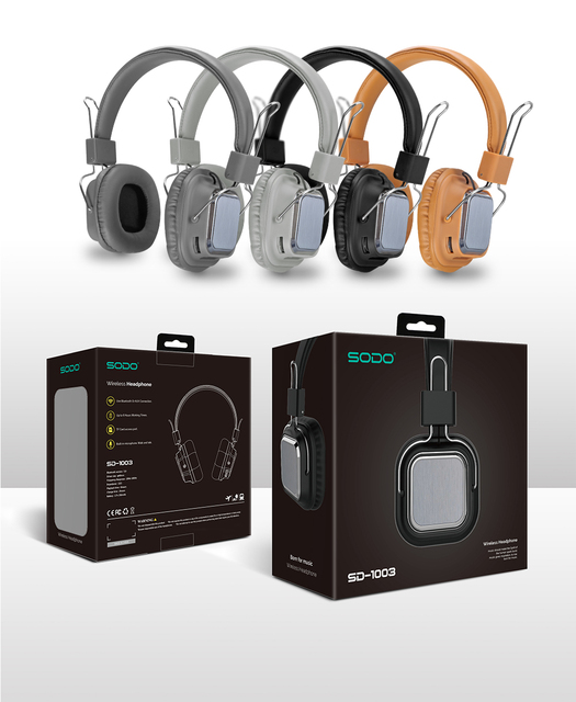 Sodo 1003 Blue Tooth Head Phone Wireless Gaming Headset