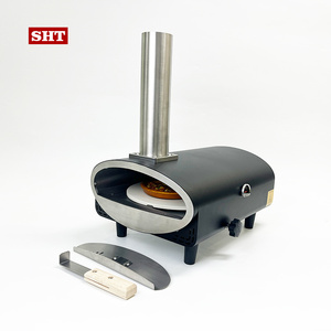 Four à pizza en <span class=keywords><strong>bois</strong></span> à granulés de gaz en acier inoxydable de 12 pouces avec cheminée pour la maison - Product Image 1