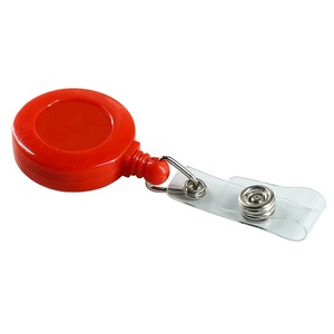 Porte-badge rétractable de forme ronde en plastique de couleur noire ou personnalisée <span class=keywords><strong>Yoyo</strong></span> ID Reel Clip - Product Image 3