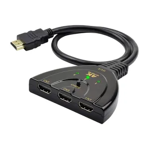 Hdmi anahtarı 4K * 2K 3D 3 Port 4K Switcher Splitter 1080P 3 in1hdmi anahtarı DVD HDTV Xbox için PS3/PS4