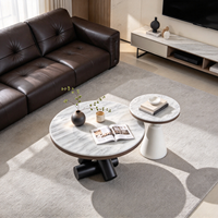 Table basse géométrique ultra-cristalline minimaliste italienne, luxe léger, style moderne et simple, pour salon, petit appartement, en marbre