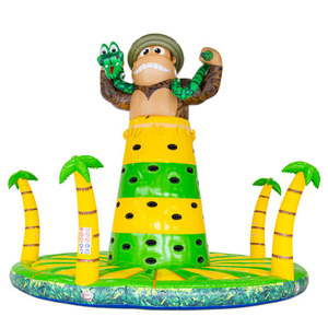 Structure gonflable mur d'<span class=keywords><strong>escalade</strong></span> et toboggan à thème gorille de la jungle pour aire de jeux commerciale pour enfants - Product Image 1