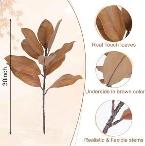 Feuilles de Magnolia Artificielles Réalistes en Gros, Faible MOQ, Plantes Artificielles Haut de Gamme, Magnolia Artificiel - Product Image 2