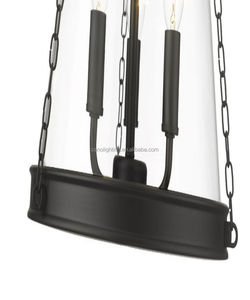 Moderno semplice in ottone ristorante <span class=keywords><strong>paralume</strong></span> in vetro lampadario per bancone bar ingresso camera da letto bar in metallo nero lampada a sospensione - Product Image 5