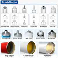 Tube cosmétique en aluminium vide, pliable, pour présentation, échantillonnage et test, emballage en gros pour tubes métalliques