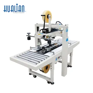 FXJ-6050 Hualian High Speed Adjustable Top Bottom Tape Electric Stable Automatic Cartons Boxes Box Sealer Carton Sealing Machine