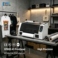 Impresora DTF KECAI de 12 Pulgadas, Impresora de Escritorio para Pequeñas Empresas, Impresión de Camisetas, Cabezal de Impresión Único XP600, Impresora DTF A3