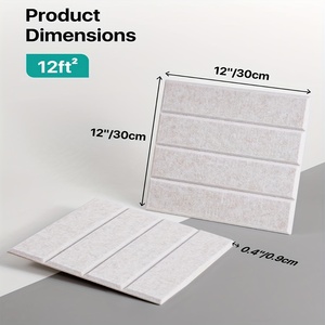 12 PCS âm thanh bằng chứng vật nuôi bọt tấm cho bức tường tự dính Polyester Acoustic tấm âm thanh hấp thụ Hội Đồng Quản Trị - Product Image 2