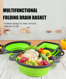 Inklapbare Gootsteen Colanders Zeven Intrekbare Siliconen Plastic Mand Voor Keuken Afvoer Filteren - Product Image 6