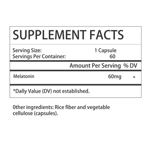 Cápsulas de Melatonina Más Vendidas, 60 Cápsulas Sin OMG para un Sueño Reparador, Equilibrio Circadiano y Jet Lag - Product Image 2