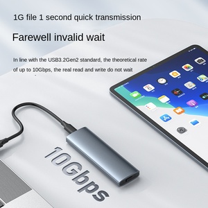 Fabrika Toptan Satış M.<span class=keywords><strong>2</strong></span> Çift Protokollü NVMe/NGFF Katı Hal Mobil Hard Disk Kutusu Alüminyum Alaşımlı Hızlı Isı Dağılımlı Model X0208 - Product Image 3