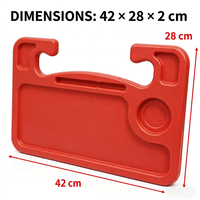 Plateau multifonctionnel pour volant de voiture, table pour ordinateur portable, table pour manger, boire, travailler, accessoire de voyage portable pour voiture, ABS, ajustement universel
