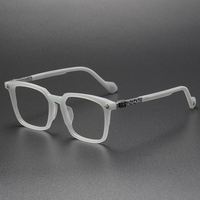 Lunettes de vue rétro de marque 9680Designer pour hommes, montures en acétate de luxe avec titane et verres imprimés, accessoires de lunettes