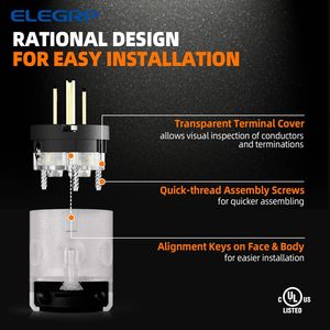 Комплект электрических разъемов и штекеров ELEGRP с подсветкой, 15А 125В, коммерческого класса, для замены - Product Image 4