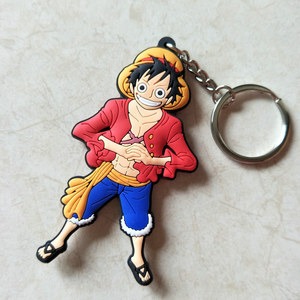 27 Designs Nami Porte-clés Personnage de Dessin Animé <span class=keywords><strong>Luffy</strong></span> Porte-clés Zoro PVC Caoutchouc Anime Porte-clés - Product Image 5