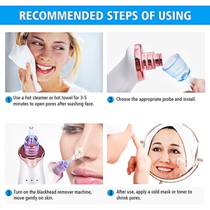 Artículos de Belleza, Limpiador de Poros de 5 Cabezales, Aspiradora Eléctrica, Removedor de Puntos Negros y Acné, Instrumento de Succión al Vacío - Product Image 5