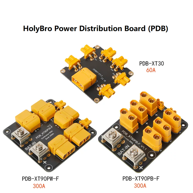 HolyBro Power Distribution Board (PDB) 300A Top/Side Entry Demanding Power Setups Compatible PM08 Series